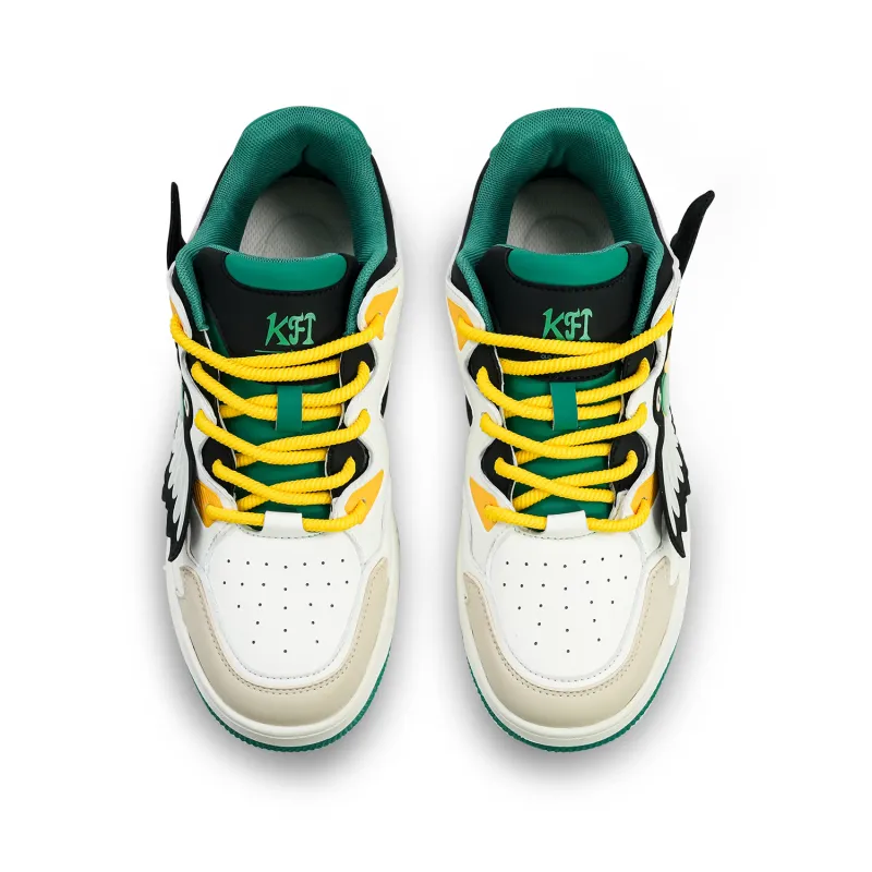 KFT Heart Wings Anti-Slip And Wear-Resistant Height Increasing Low-Top Skateboard Shoes Unisex-9