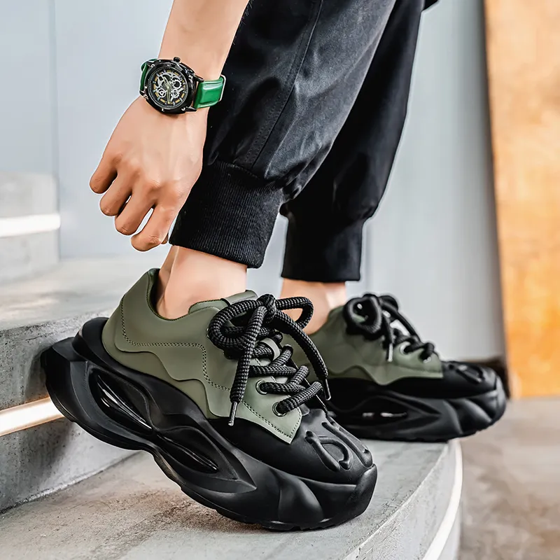 SOURCE Anti Slip And Wear Resistant Height Increasing Low Top Chunky Sneakers Men's-13