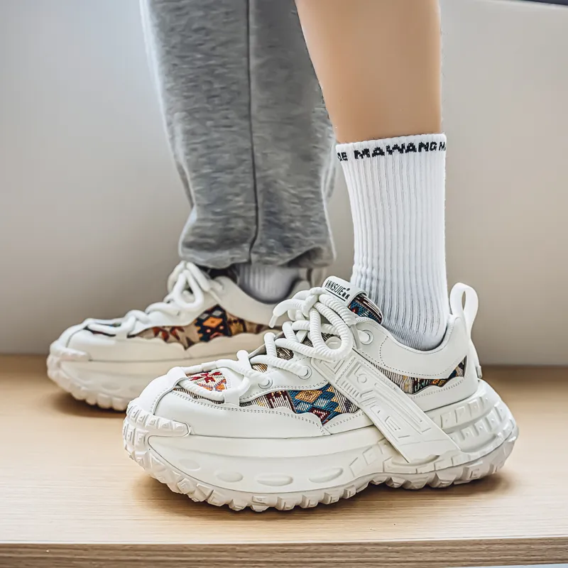 SOURCE Cushioning, Slip Resistant, And Abrasion Resistant Low Top Chunky Sneakers Men's-9