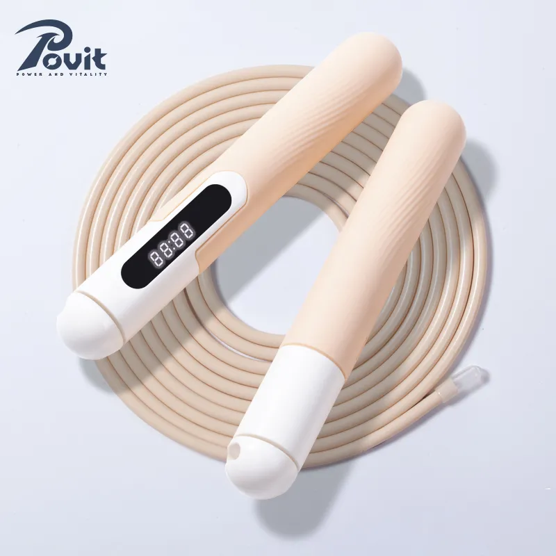 POVIT Fitness Training Smart Counting Jump Ropes Adults PVC+Steel Wire Rope ABS Controller 3m-5