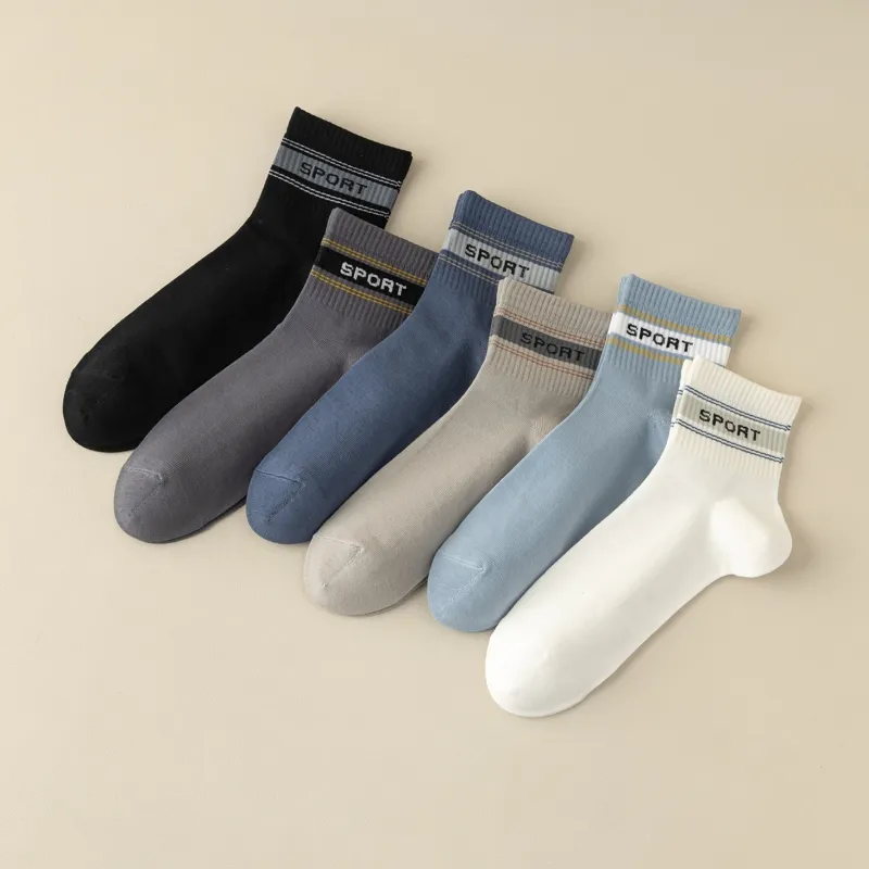 Master Mid Calf Socks Men's Shopping Bag 5 Pack-13