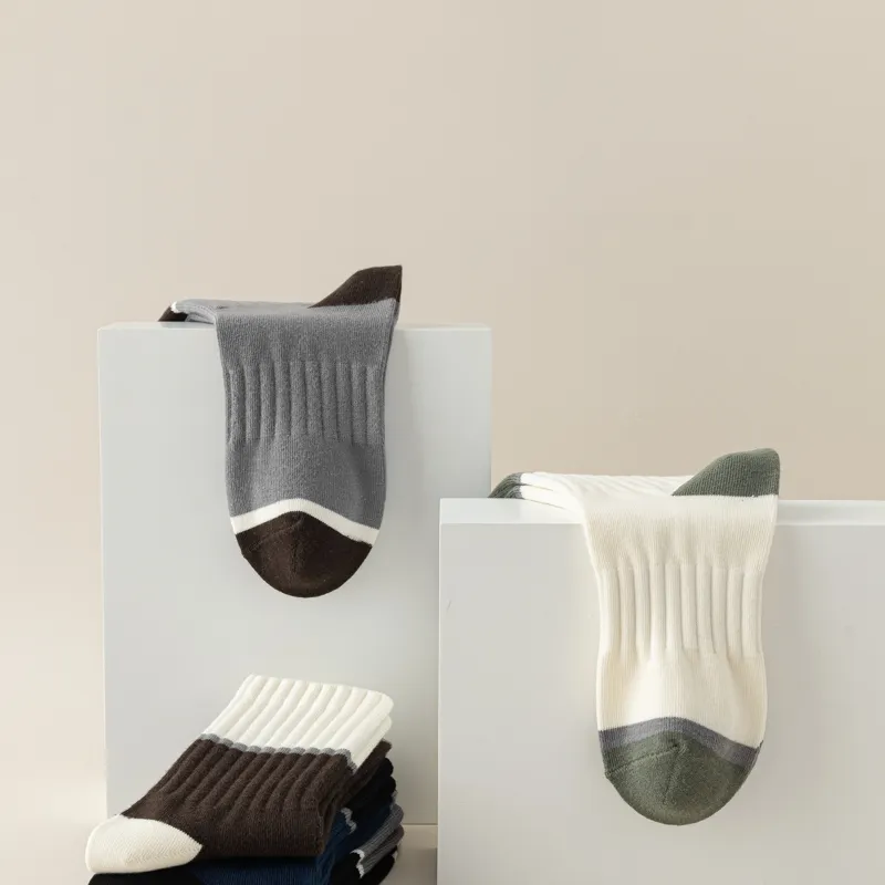 Master Mid Calf Socks Men's Shopping Bag 5 Pack-12