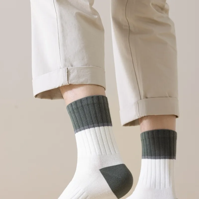 Master Mid Calf Socks Men's Shopping Bag 5 Pack-29