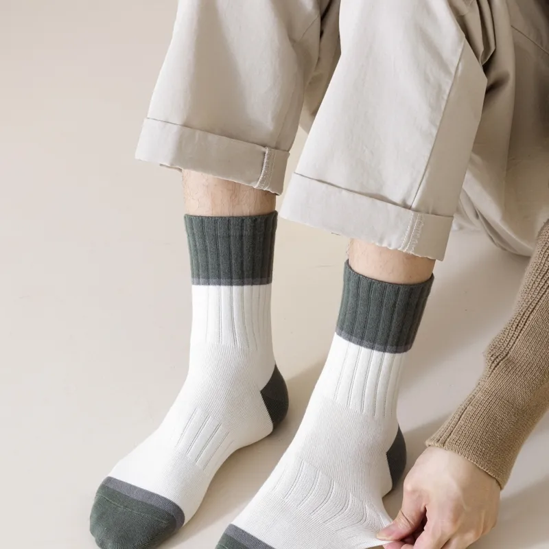 Master Mid Calf Socks Men's Shopping Bag 5 Pack-23