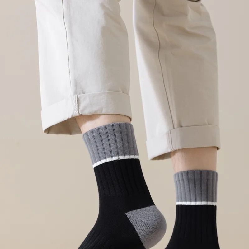 Master Mid Calf Socks Men's Shopping Bag 5 Pack-3
