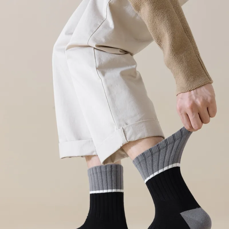 Master Mid Calf Socks Men's Shopping Bag 5 Pack-8