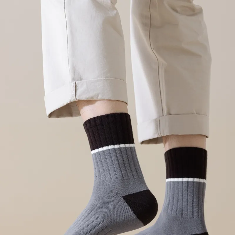 Master Mid Calf Socks Men's Shopping Bag 5 Pack-19