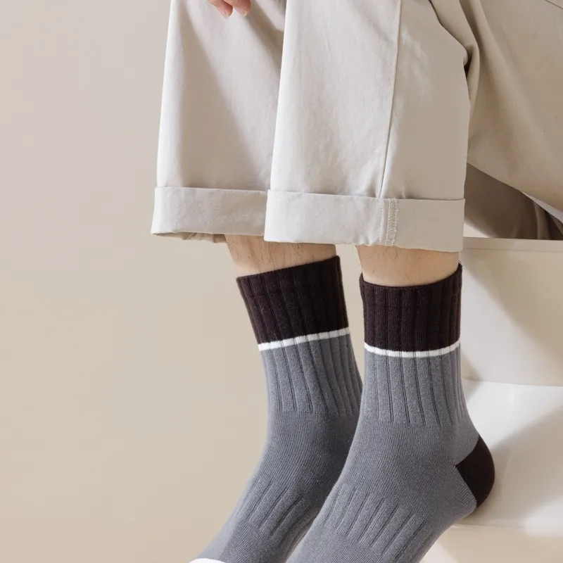 Master Mid Calf Socks Men's Shopping Bag 5 Pack-4