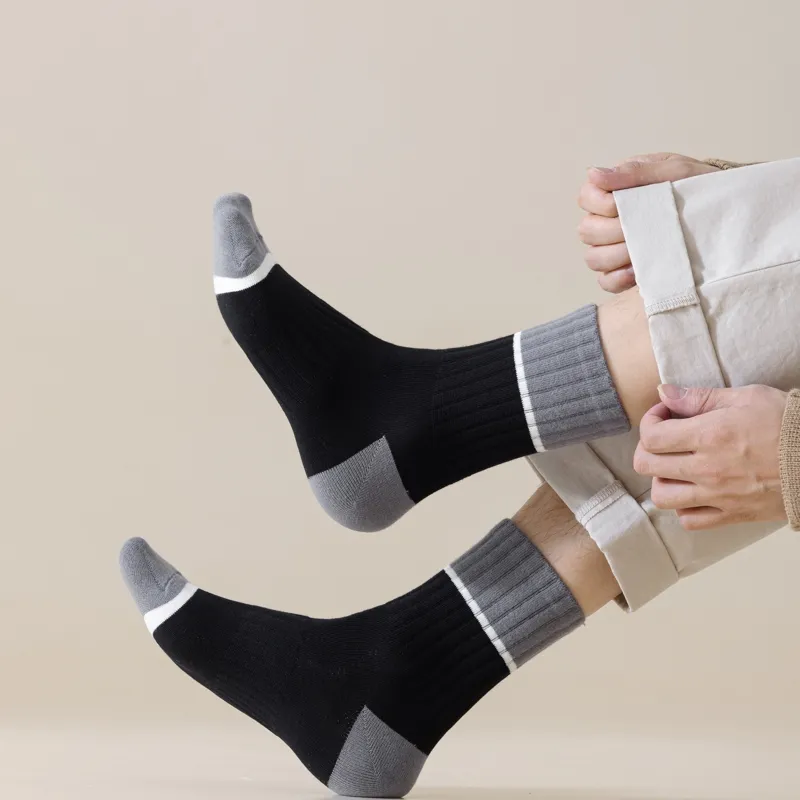 Master Mid Calf Socks Men's Shopping Bag 5 Pack-18