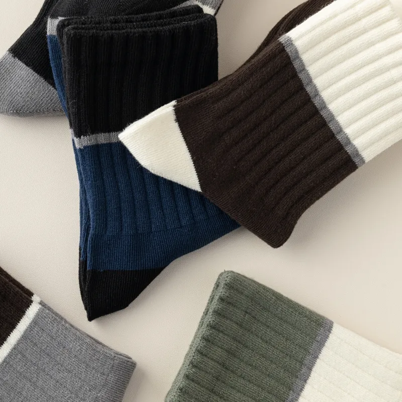 Master Mid Calf Socks Men's Shopping Bag 5 Pack-7