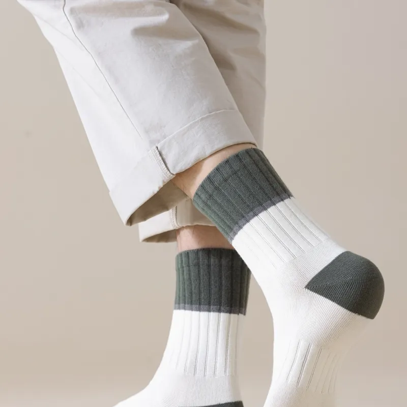 Master Mid Calf Socks Men's Shopping Bag 5 Pack-34