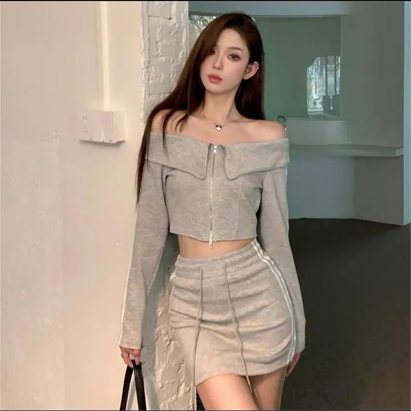 Incolore Skirt Set Women's Gray-3