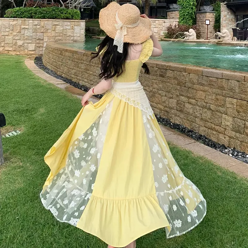 Incolore Short Sleeved Dresses Women's Yellow-4