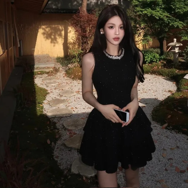 Incolore Sleeveless Dress Women's Black-4
