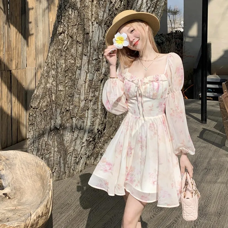 Incolore Long Sleeved Dress Women's Pink-5