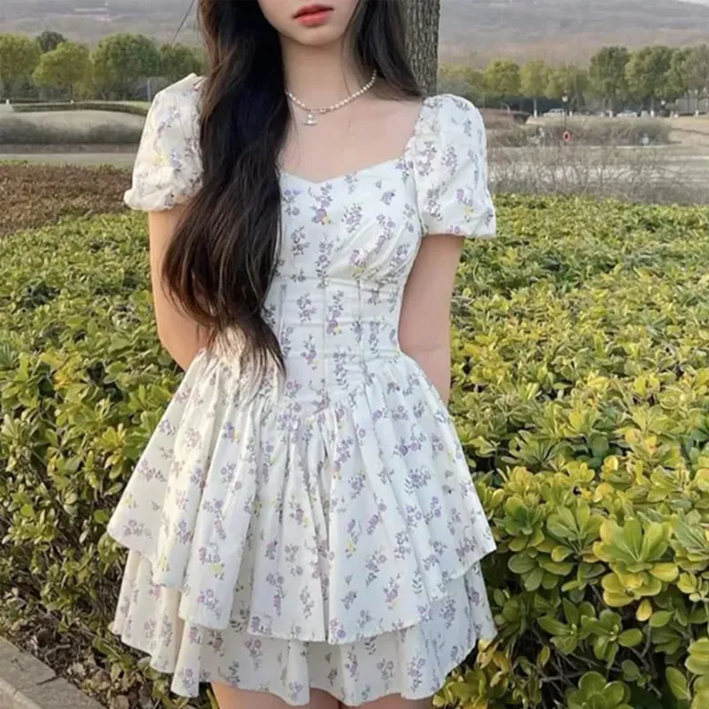 Incolore Short Sleeved Dresses Women's Floral-4
