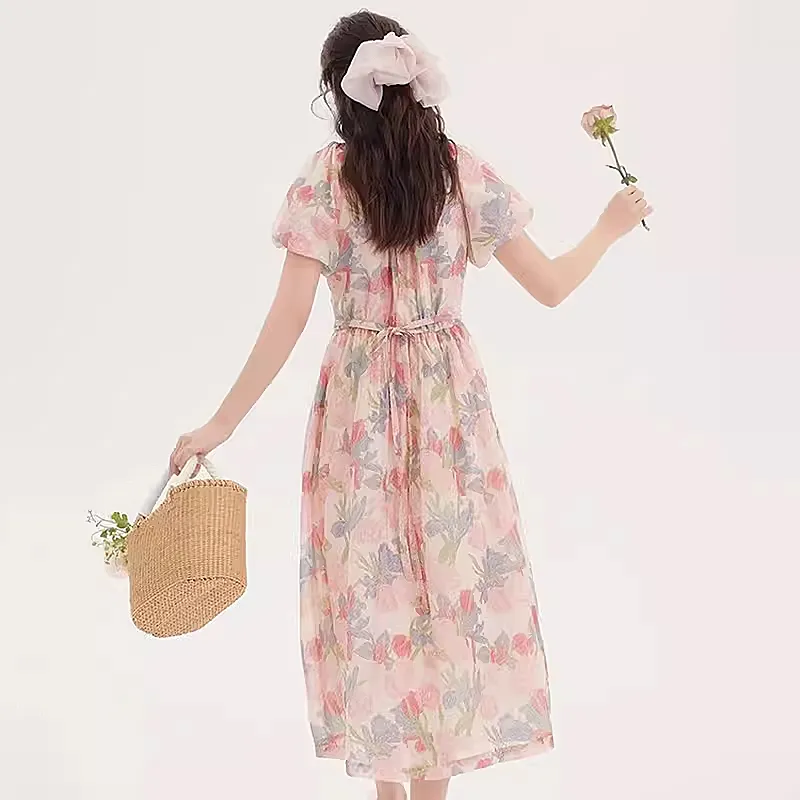 Incolore Short Sleeved Dresses Women's Floral-2