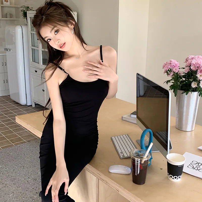 Incolore Slip Dresses Women's Black-5