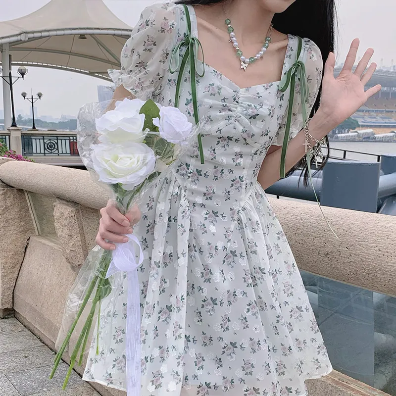 Incolore Short Sleeved Dresses Women's Floral-2