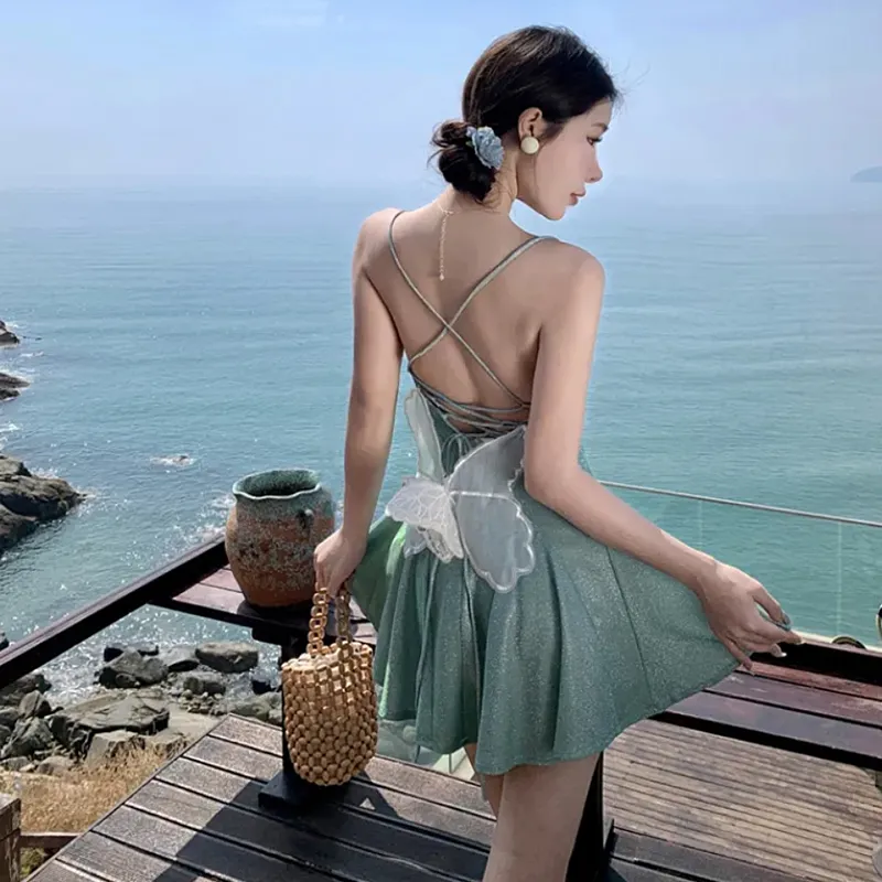 Incolore Slip Dress Women's Green-4