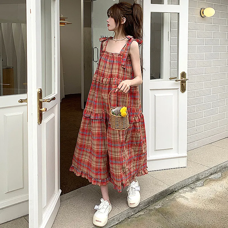 Incolore Slip Dress Women's Plaid-2