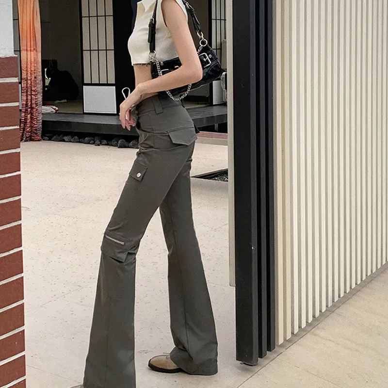 Incolore Cargo Pants Women's Dark Gray-4