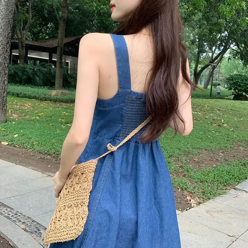 Incolore Slip Dresses Women's Denim Blue-2