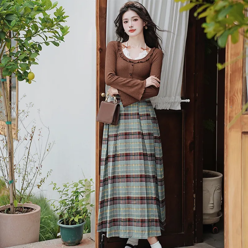 Incolore Two Piece Skirt Sets Women's-3