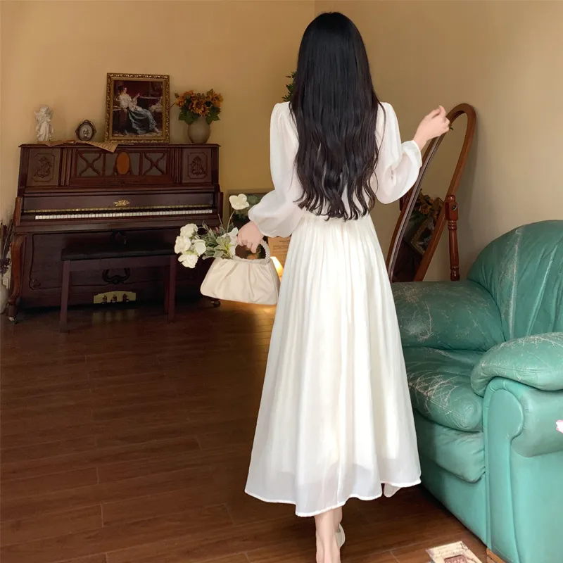 Incolore Long Sleeved Dresses Women's Apricot-3
