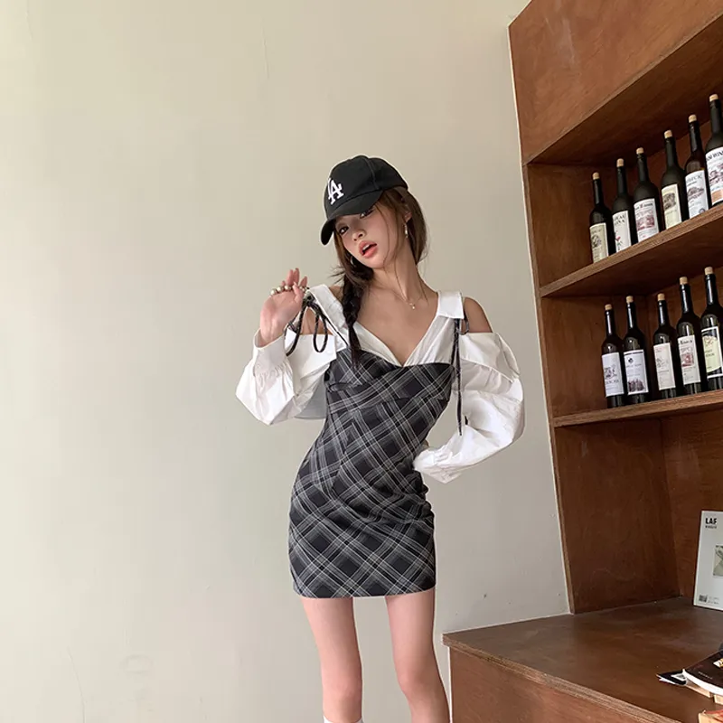 Incolore Long Sleeved Dresses Women's Black-3