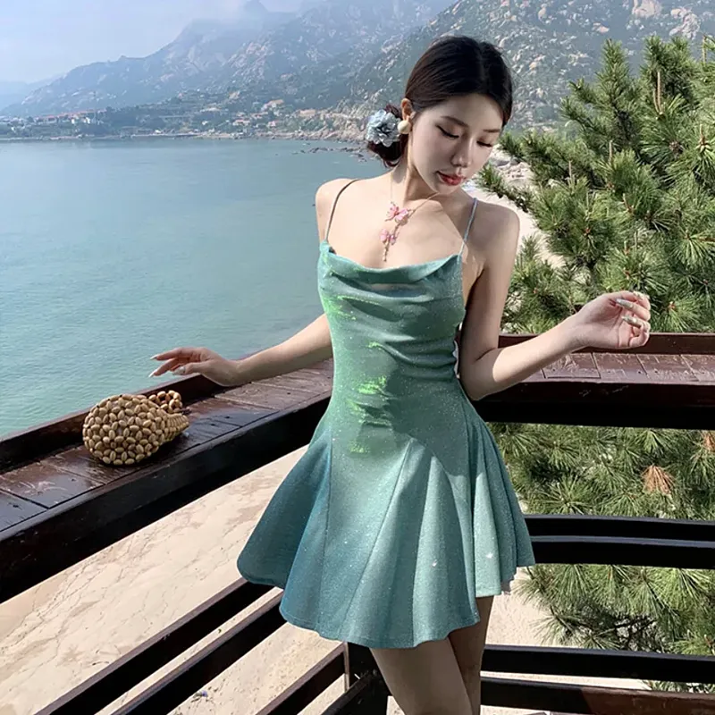 Incolore Slip Dress Women's Green-5