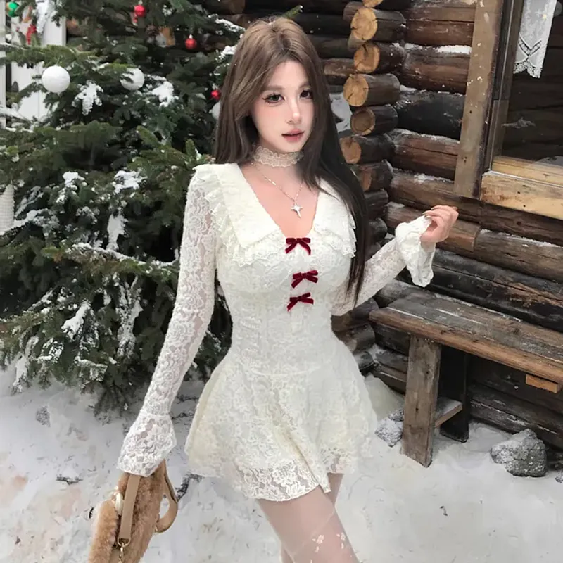 Incolore Long Sleeved Dresses Women's-7