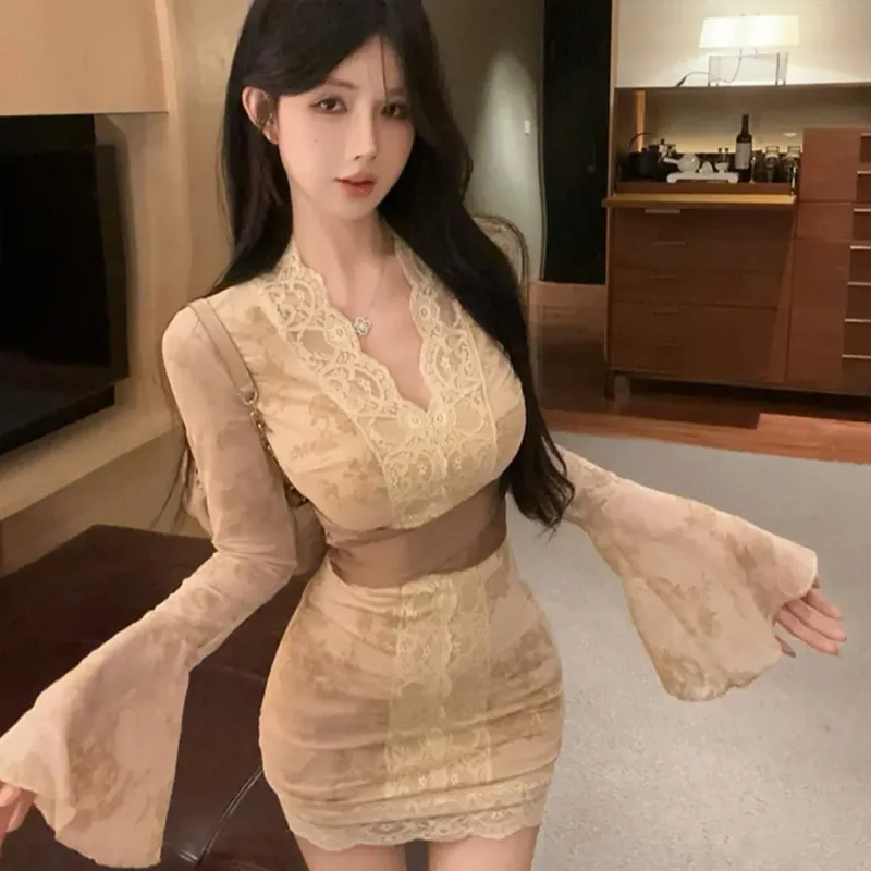 Incolore Long Sleeved Dresses Women's-4