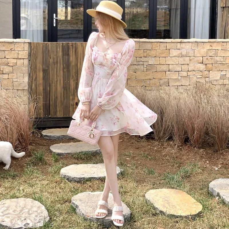 Incolore Long Sleeved Dress Women's Pink-3