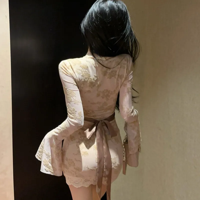 Incolore Long Sleeved Dresses Women's-5