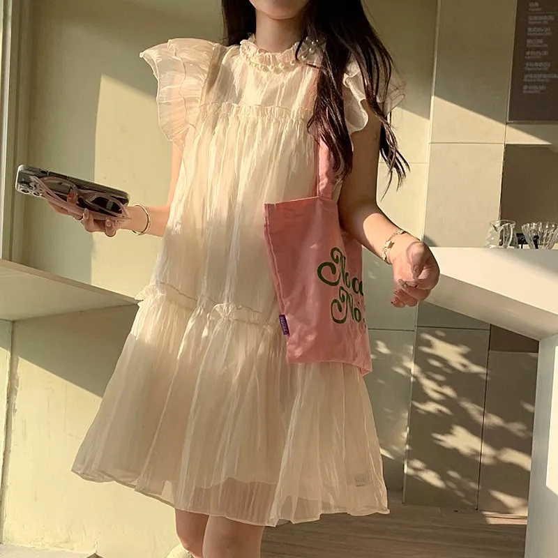 Incolore Short Sleeved Dresses Women's Apricot-2