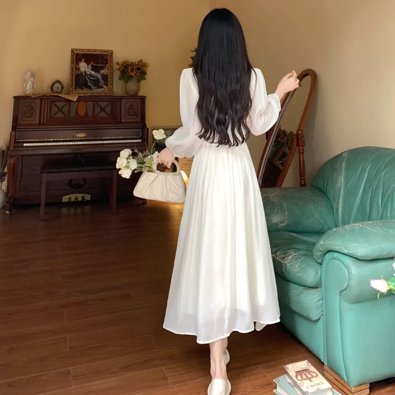 Incolore Long Sleeved Dresses Women's Apricot-4