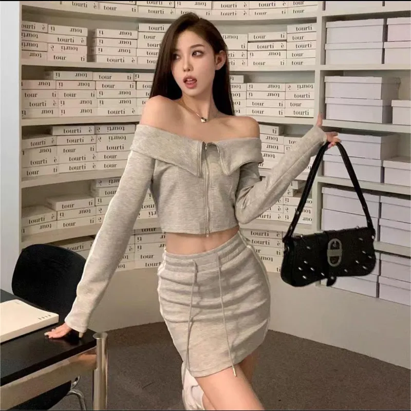 Incolore Skirt Set Women's Gray-2