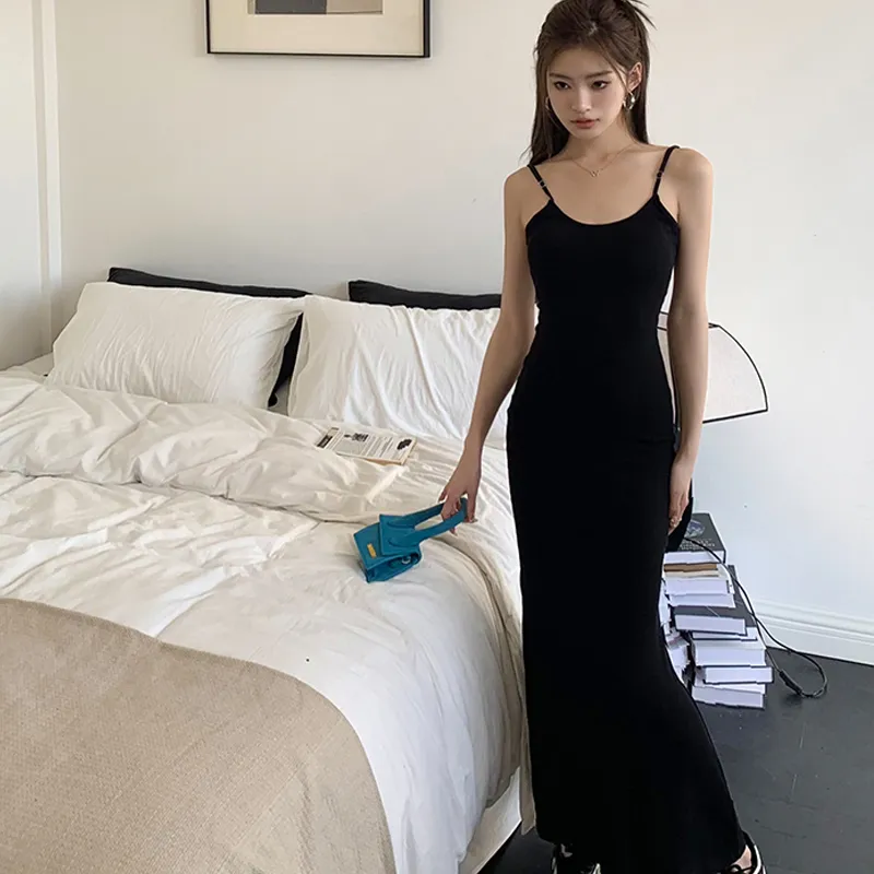 Incolore Slip Dresses Women's Black-4
