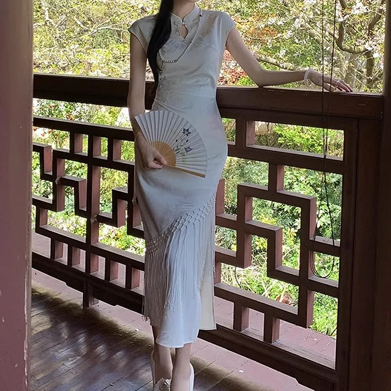 Incolore Short Sleeved Dresses Women's White-2