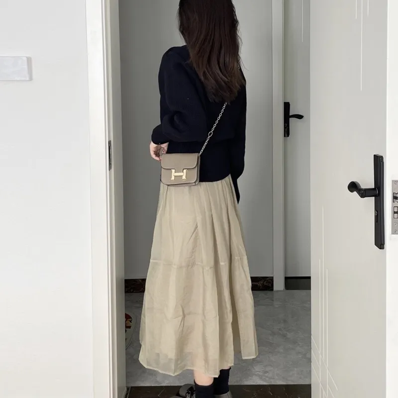 Incolore Skirt Set Women's Black+Green-3