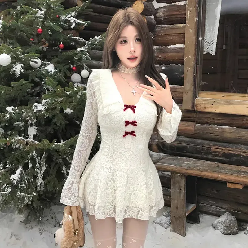 Incolore Long Sleeved Dresses Women's-6