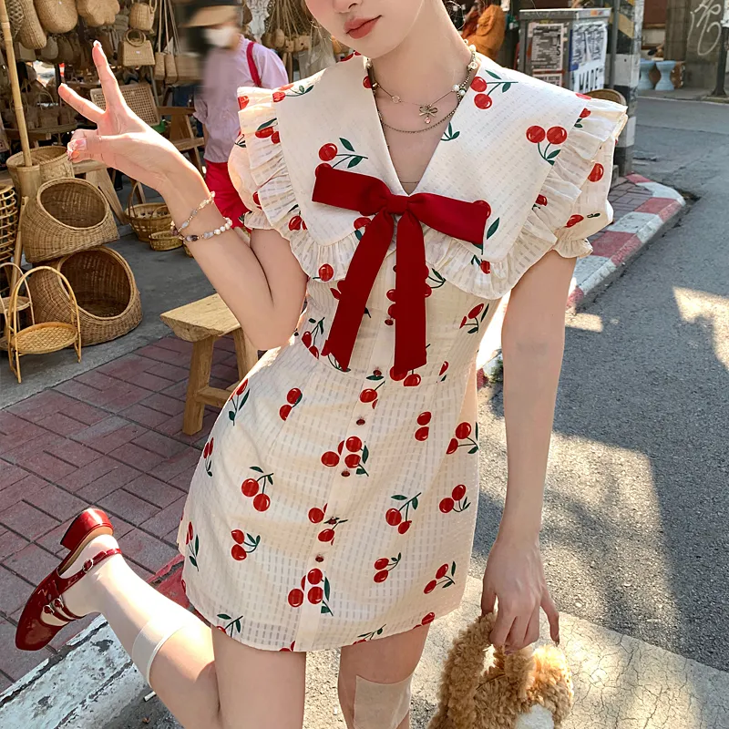 Incolore Short Sleeved Dresses Women's White-2