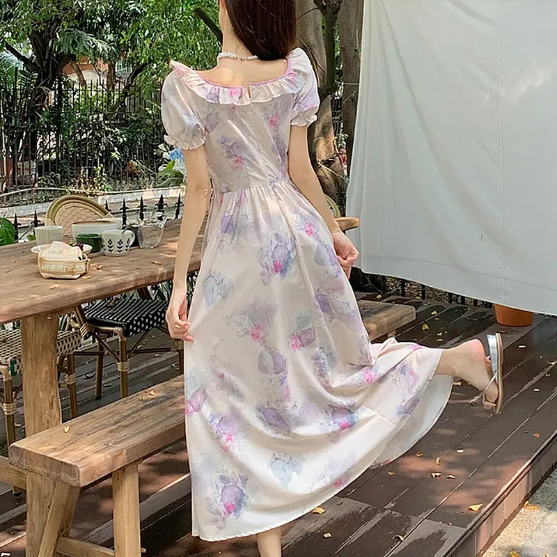 Incolore Short Sleeved Dresses Women's Purple-3