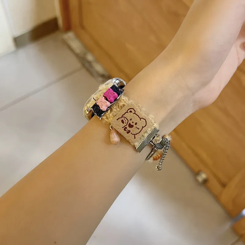 ZHUOJI Watch Band Apple Compatibility Plush Material-5