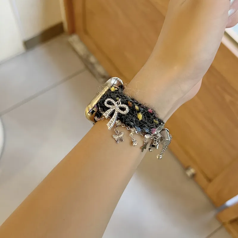 ZHUOJI Watch Band Apple Compatibility Plush Material-1