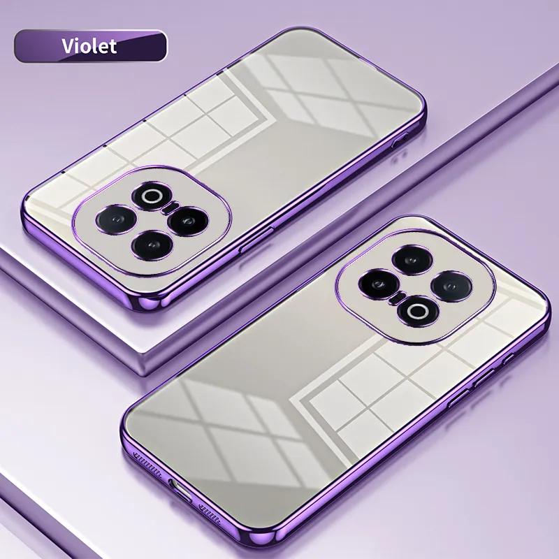 ZHUOJI TPU Material Electroplated Precision Hole Phone Case Compatibility Iqoo13/12/11/10/9/8/7/Neo9/8-1