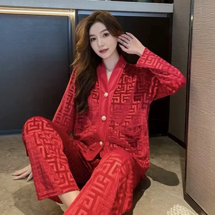 Shanghai Story Pajama Set Women's Gift Box Set Red-1