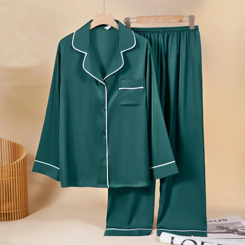 Shanghai Story Pajama Set Unisex Gift Box Set Dark Green-1