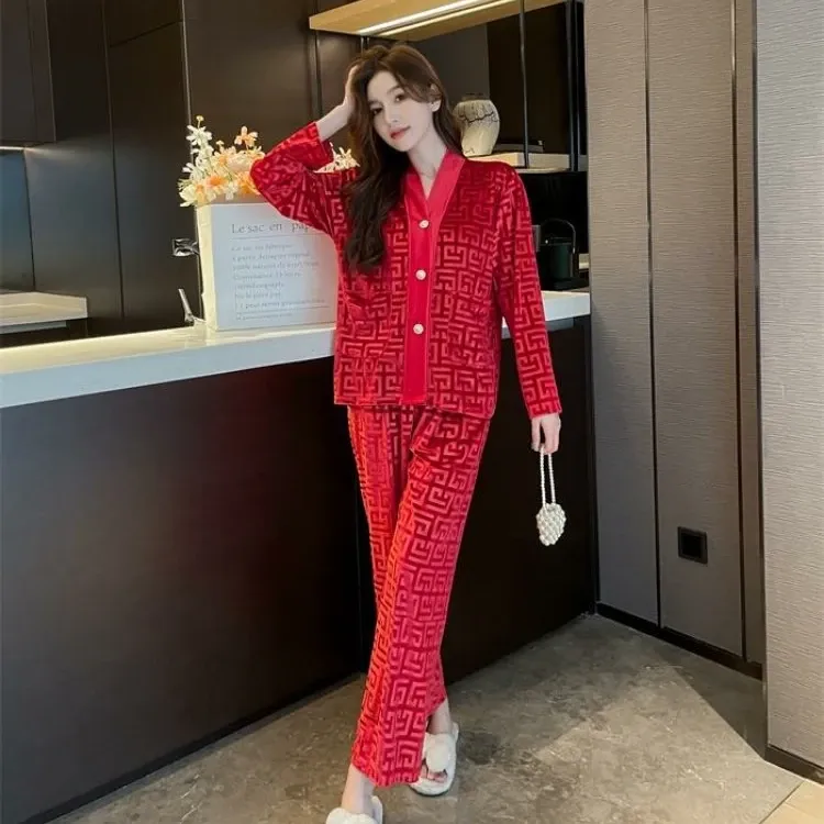 Shanghai Story Pajama Set Women's Gift Box Set Red-2